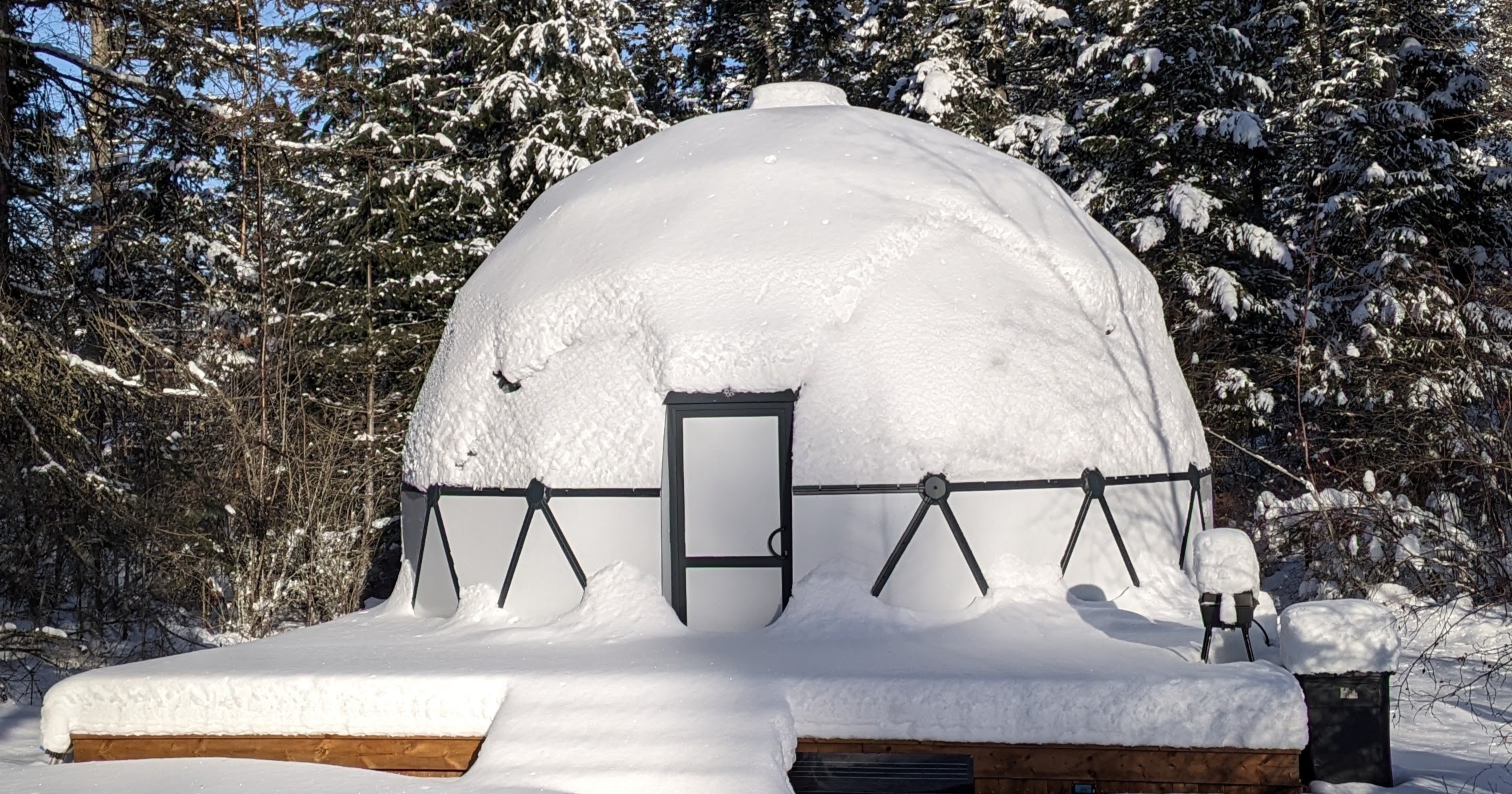 Winter at Creston Valley Dome & Camp